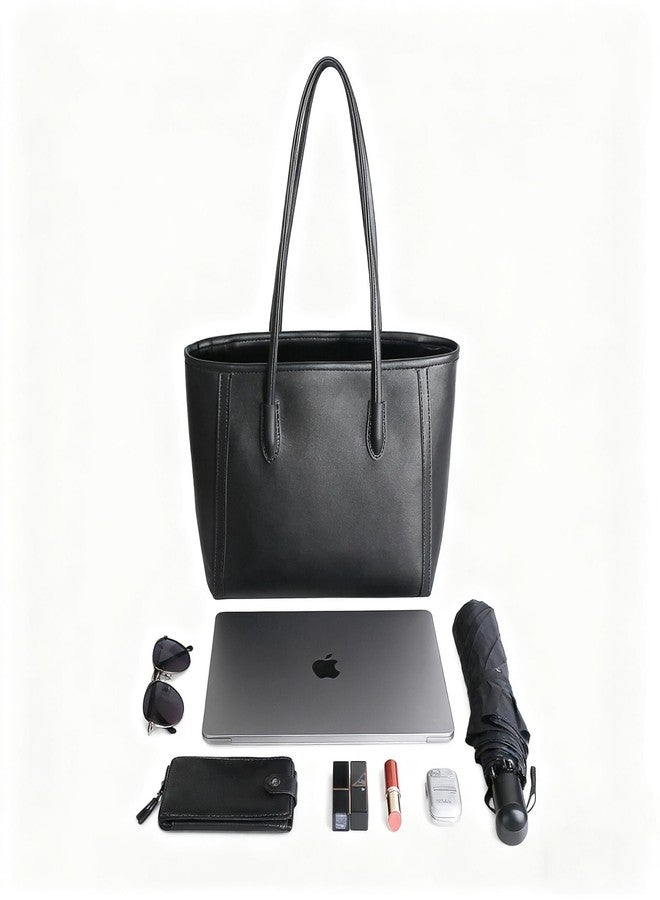Eiyye Vegan Leather Tote Bag for Women Large Work Purse with Zipper Lightweight Shoulder Bag Stylish Office Handbag for Travel or Everyday Use - Image 3